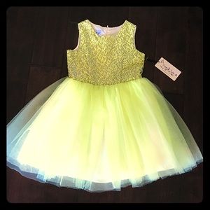 Pippa & Julie lime green/yellow dress size 6